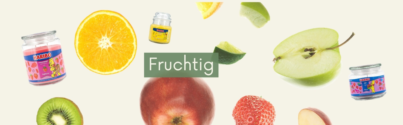 Kollektionenbild für die Duftkerzensammlung: Fruchtig riechende Duftkerzen
