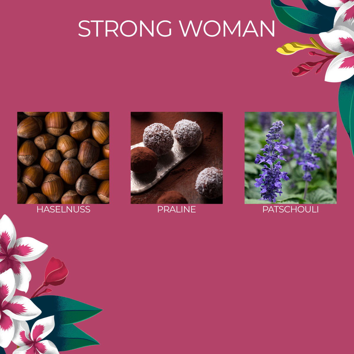 Frida Kahlo Duftkerze ‚Strong Woman‘ im Glas und mit Deckel – offizielle Lizenzkerze mit Duftnoten von Haselnuss, Praline und Patschouli. Kraftvoller Duftmix für eine inspirierende Atmosphäre und stilvolle Dekoration.