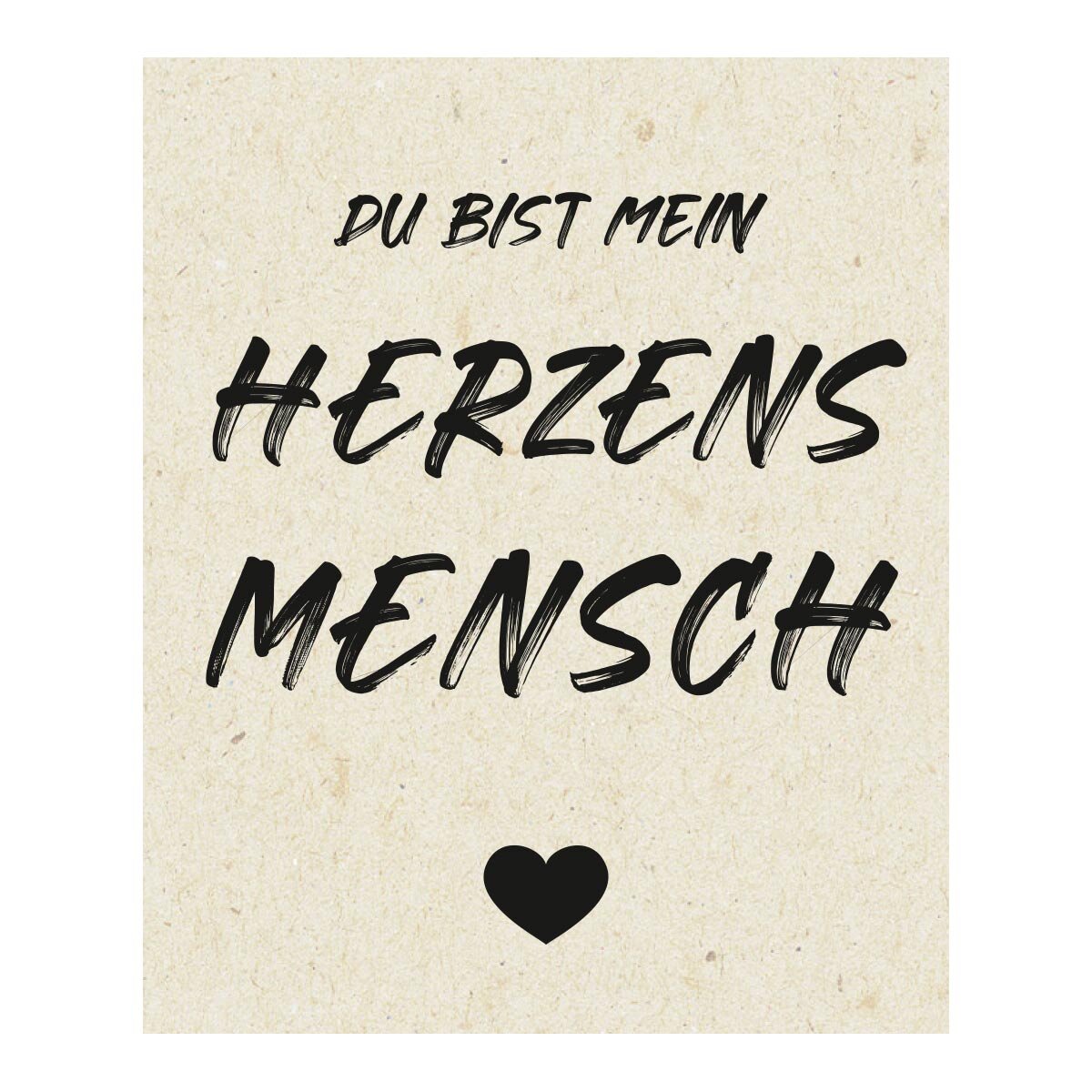 Detailansicht des Etiketts der Duftkerze mit dem Schriftzug ‚Du bist mein Herzensmensch‘ von mad candle – dekoratives und hochwertiges Label.