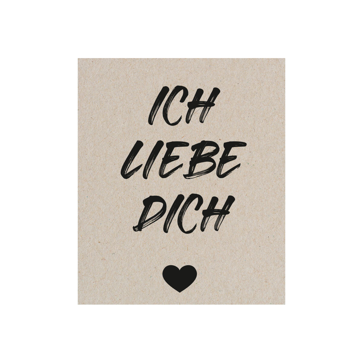 Detailaufnahme des hochwertigen Etiketts der ‚Ich liebe dich‘ von mad candle – künstlerisches Design mit dekorativer Typografie. Vegane Duftkerze aus Sojawachs für Entspannung & Wellness.