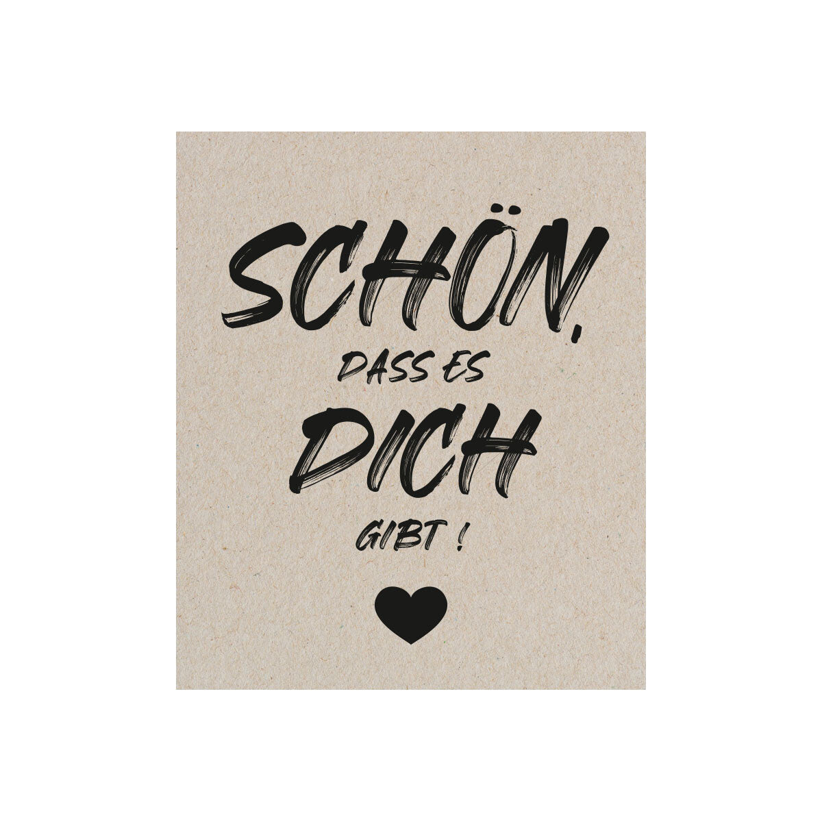 Detailaufnahme des hochwertigen Etiketts der ‚Schön, dass es dich gibt‘ von mad candle – künstlerisches Design mit dekorativer Typografie. Vegane Duftkerze aus Sojawachs für Entspannung & Wellness.