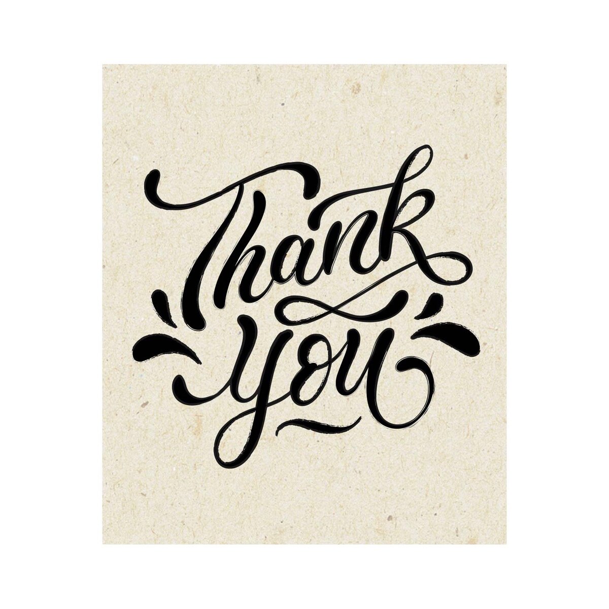 Detailaufnahme des hochwertigen Etiketts der ‚Thank you‘ von mad candle – künstlerisches Design mit dekorativer Typografie. Vegane Duftkerze aus Sojawachs für Entspannung & Wellness.