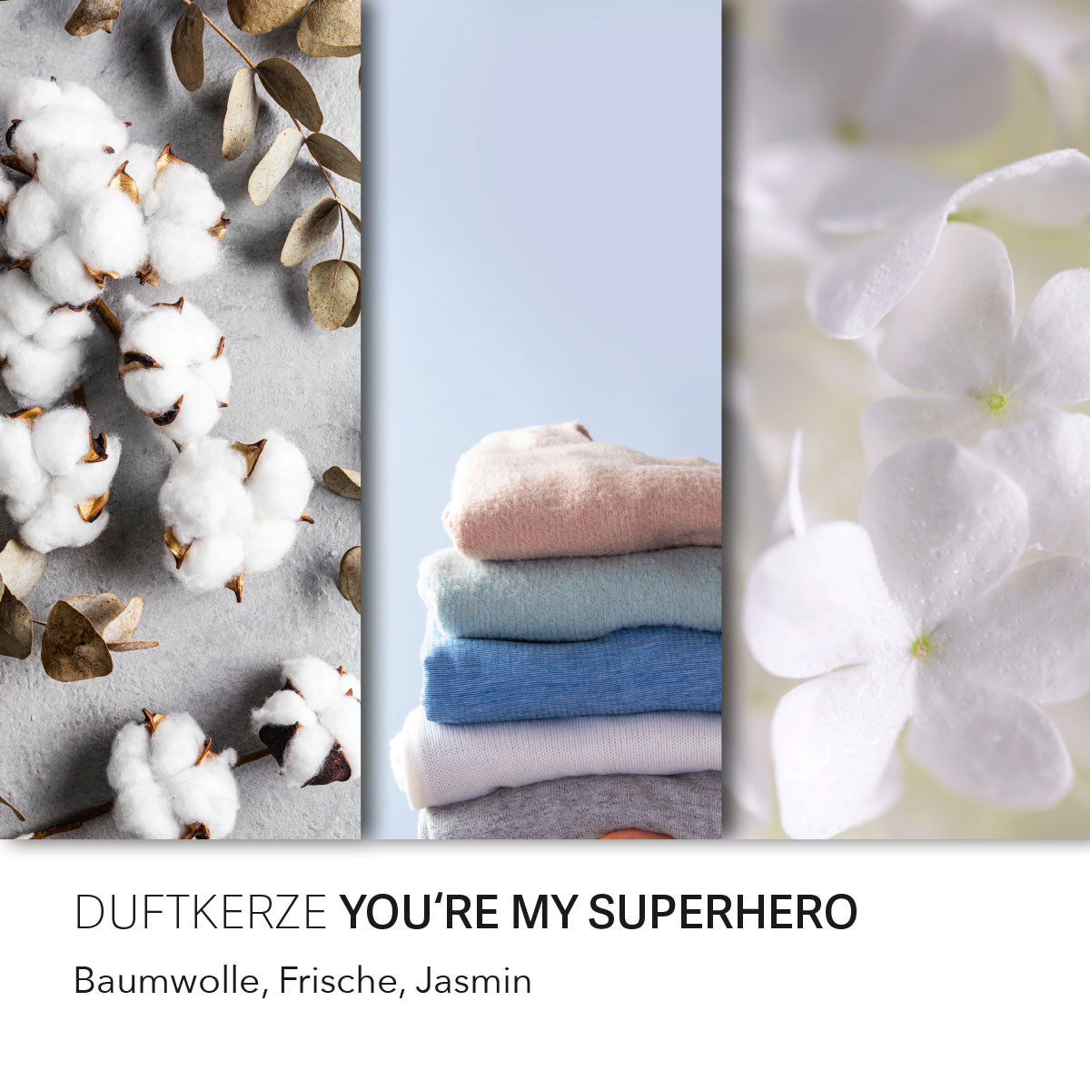 Peanuts Duftkerze ‚You're my superhero' (250g) im Glas und mit Deckel – offizielle Lizenzkerze mit Duftnoten von Baumwolle, Frische & Jasmin. Dekorative Duftkerze für Zuhause oder als Geschenk für Snoopy-Fans.