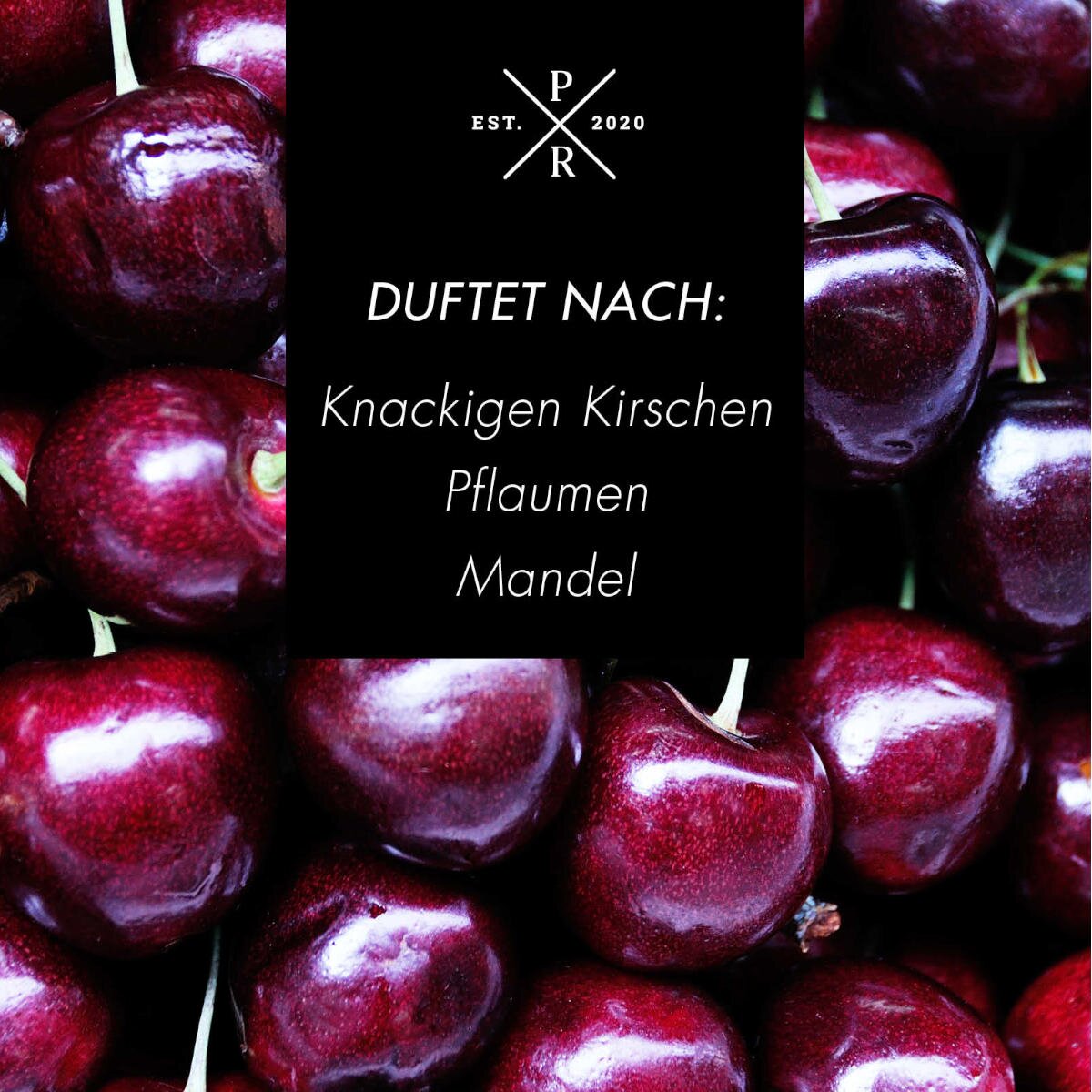 Veganer Raumduft mit Duftstäbchen von Purple River mit natürlichen Duftnoten Kirsche, Pflaume & Mandel. Premium-Wellness-Duft für entspannte Momente, stilvolle Wohndeko & hochwertige Geschenkideen. Made in Germany.