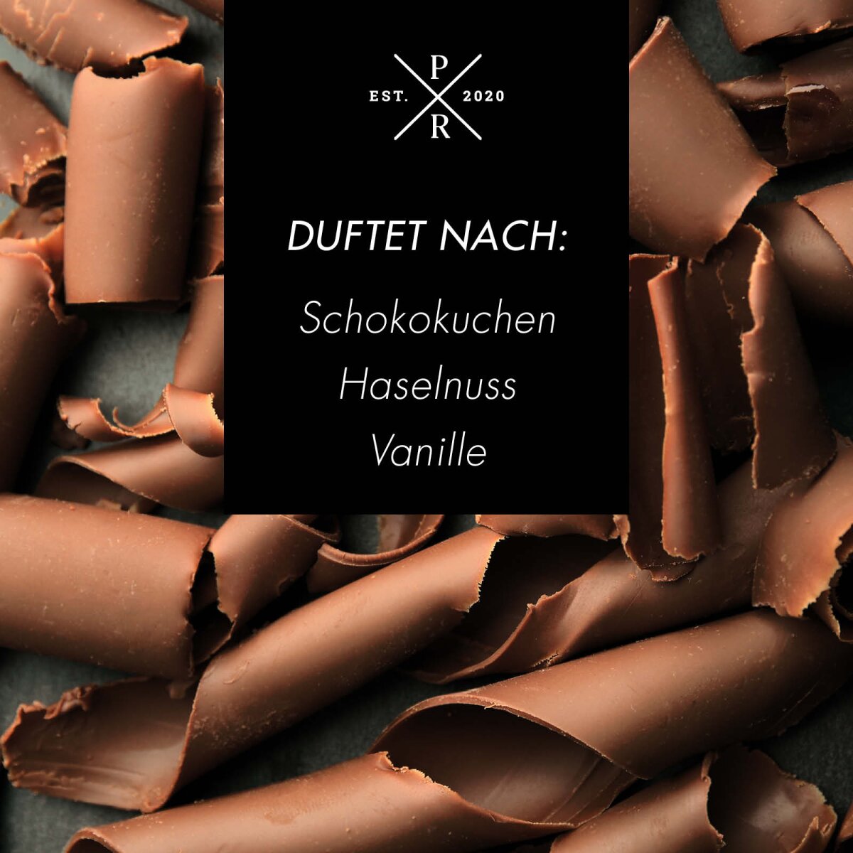 Veganer Raumduft mit Duftstäbchen von Purple River mit natürlichen Duftnoten Schokokuchen, Haselnuss & Vanille. Premium-Wellness-Duft für entspannte Momente, stilvolle Wohndeko & hochwertige Geschenkideen. Made in Germany.