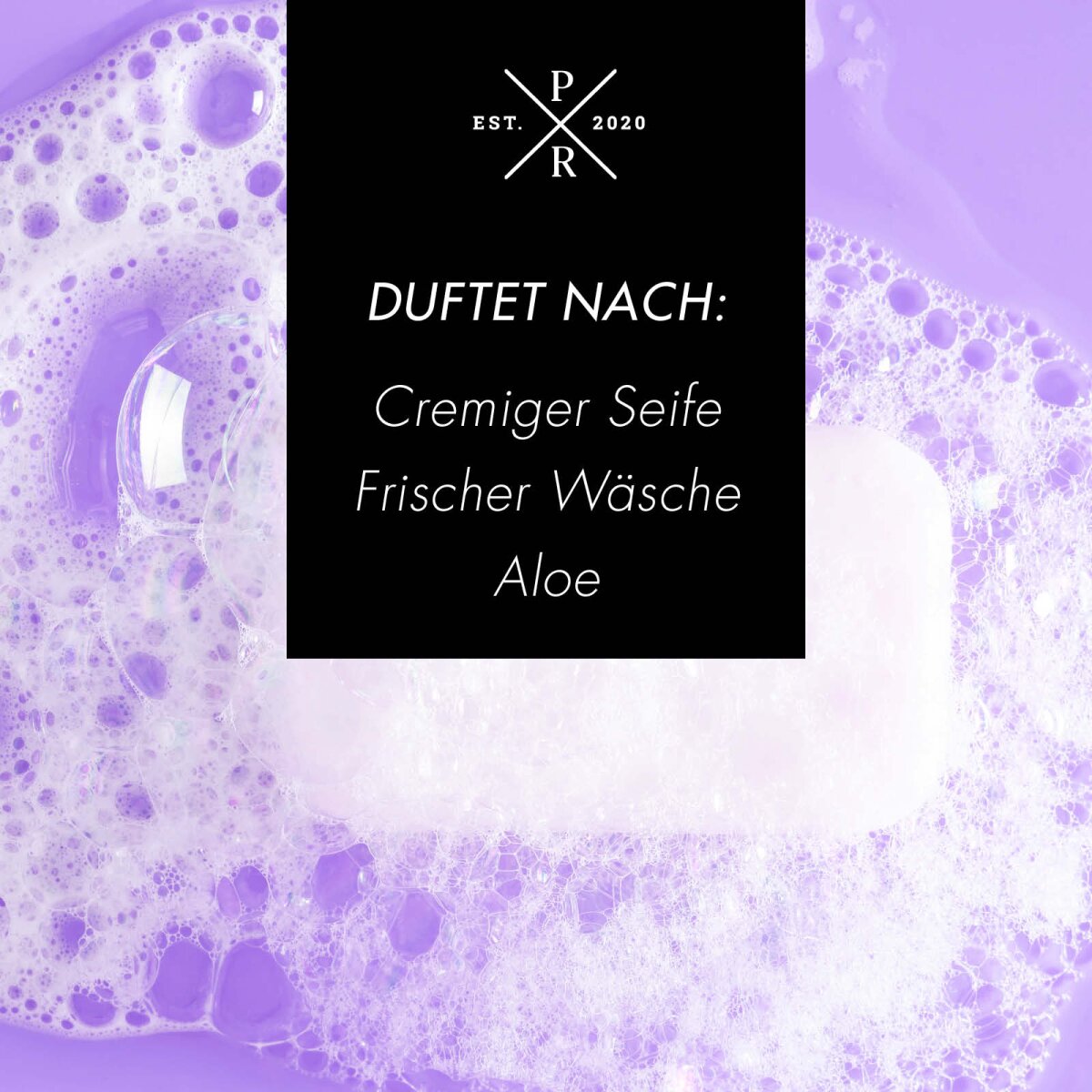 Veganer Raumduft mit Duftstäbchen von Purple River mit natürlichen Duftnoten Seife, Frische Wäsche & Aloe Vera. Premium-Wellness-Duft für entspannte Momente, stilvolle Wohndeko & hochwertige Geschenkideen. Made in Germany.