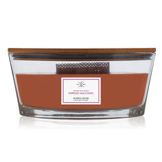 Hochwertige Sojawachs-Duftkerze (453g) von Purple River mit Holzdocht. Brenndauer von 80 Stunden. Die vegane Duftkerze im Glas hat braunen Wachs. Ist ideal als stilvolle Dekoration & belebendes Wellness-Geschenk. Gefertigt in Deutschland.