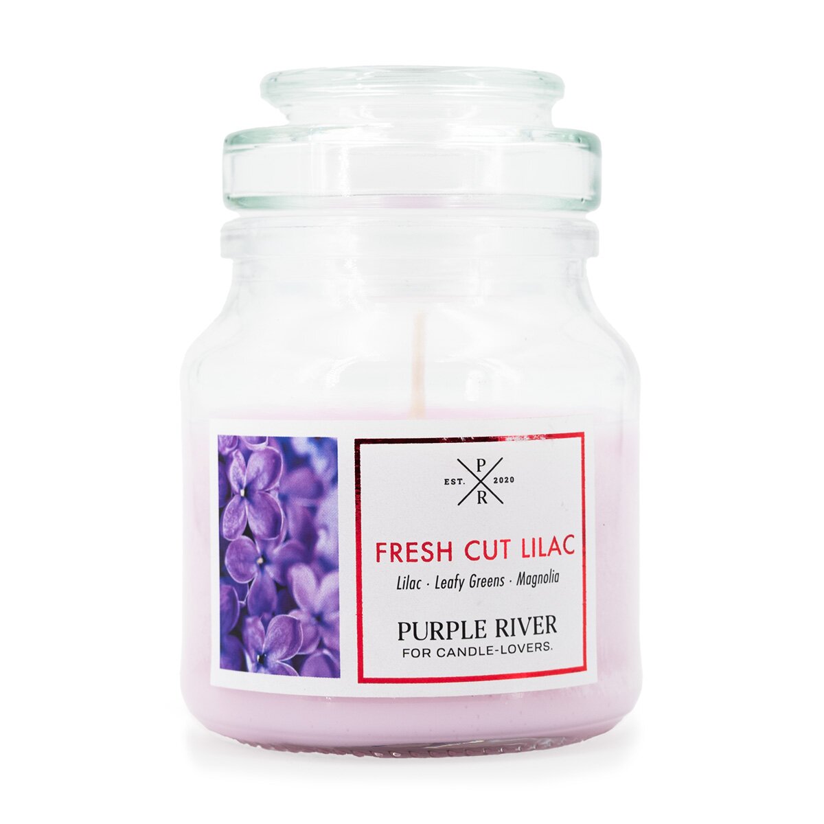 Hochwertige Sojawachskerze (113g) von Purple River mit langer 40h-Brenndauer. Die kleine vegane Duftkerze im Glas mit rosa Wachs ist ideal als exklusives Geschenk oder stilvolle Wohndeko. Hergestellt in Deutschland.