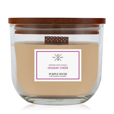 Hochwertige Sojawachs-Duftkerze (370g) von Purple River mit extralanger 60h-Brenndauer. Die vegane Duftkerze im Glas ist ideal als stilvolle Weihnachts-Dekoration & liebevolles Weihnachts-Geschenk. Gefertigt in Deutschland.