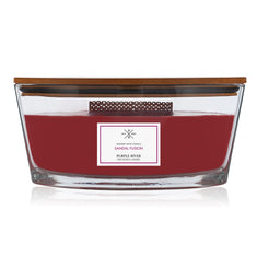 Hochwertige Sojawachs-Duftkerze (453g) von Purple River mit Holzdocht. Brenndauer von 80 Stunden. Die vegane Duftkerze im Glas hat rotes Wachs. Ist ideal als stilvolle Dekoration & luxuriöses Wellness-Geschenk. Gefertigt in Deutschland.